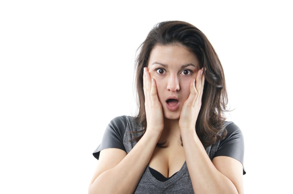 scared young woman